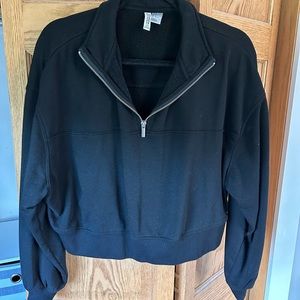 H&M cropped quarter zip